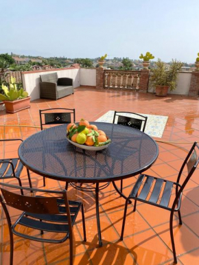 3 bedrooms house with sea view furnished terrace and wifi at Acireale 7 km away from the beach